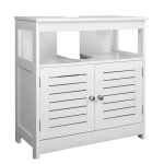 Eugad meuble salle de bain 60x30x60cm armoire de rangement blanc