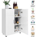 Eugad meuble salle de bain placard de rangement meuble d?entrée avec 2 portes Étagères réglables en mdf ... Eugad meuble salle de bain placard de rangement meuble d?entrée avec 2 portes Étagères réglables en mdf ...