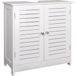 Eugad meuble sous lavabo armoire de rangement pour salle de bain avec 2 portes  persienne 60x30x60cm ...