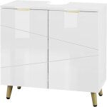 Eugad meuble sous lavabo meuble salle de bain vasque armoire avec tagre rglable et portes 60x30x60cm ...