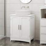Eugad meuble sous lavabo meuble salle de bain vasque placard avec 2 portes tagre rglable 50x30x60cm ...