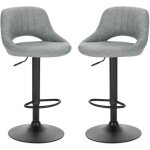 Eugad tabouret de bar lot de 2 rotatif � 360 �et r�glable en hauteurtabouret de cuisine tabouret de bistrot ...