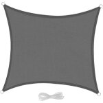 Eugad voile d?ombrage rectangulaire en hdpe 3x3m sable toile solaire