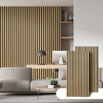 Eulenke lot 1 pi�ces panneaux acoustiques aspect bois en mdf acoustique bois de ch�ne feutrine noir - ...