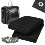 Eulenke tapis de camping ext�rieur 200x200cmtapis de sol l�ger et respirant pour camping - car noir arceau ...