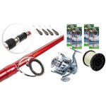 Canne de plage - eurocatch - red devil surf - 420 m - moulinet seawolf 8000 - ligne tressée 016 mm Canne de plage - eurocatch - red devil surf - 420 m - moulinet seawolf 8000 - ligne tressée 016 mm