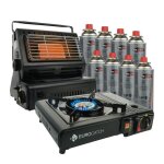 Eurocatch rchaud et cuisinire  gaz - ensemble de camping - 8 bonbonnes de gaz butane - rchaud  gaz ...