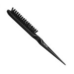 Brosse � cr�per - eurostil - 3 rangs - poils sanglier - couleur noir - pour tous types de cheveux