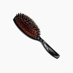 Brosse pneumatique - eurostil - poils de sanglier - pour cheveux fins - couleur noire