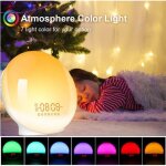 Eveil lumi�re led radio r�veil matin lumineux lampe de chevet 20 niveaux de luminosit� simulateur