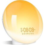 Eveil lumi�re led radio r�veil matin lumineux lampe de chevet 20 niveaux de luminosit� simulateur daube ...