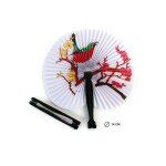 Eventail chinois asiatique - blanc - adulte - int�rieur - motifs et couleur variables
