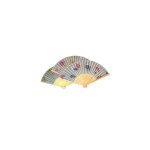 Eventail chinois en soie - bambou - 40 cm - couleurs assorties