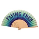 ventail original avec message flying free. ventail en bois moderne et amusant. ventail avec un camaeu ...