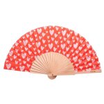Éventail - fisura - coeurs - rouge - bois - 425 x 23 cm Éventail - fisura - coeurs - rouge - bois - 425 x 23 cm