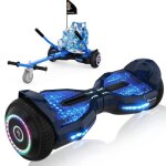 Evercross hoverboards gyropode 6. 5 bleu hoverkart bleu - arm auto quilibre 3 leds clignotants des ...