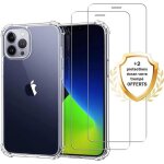 Evetane coque compatible iphone 13 pro max antichoc transparente + 2 vitres
