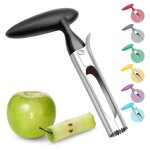 �videur � pommes - manche en abs lame dentel�e en acier inoxydable - noir