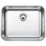 Évier 1 cuve blanco 518205 blancosupra 500 - u acier inoxydable brossé sans bonde à panier automatique ... Évier 1 cuve blanco 518205 blancosupra 500 - u acier inoxydable brossé sans bonde à panier automatique ...