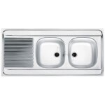 vier - franke - man721 - 2 cuves - inox - rversible - 1200x600cm