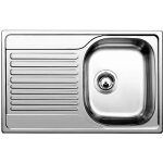 vier blanco tipo 45 s compact 780x500 mm inox brillant - 1 bac - mtal - blanco