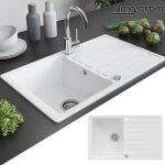 Bergstrm evier valencia blanc 76 x 46 cm avec emplacement de schage
