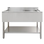 vier commercial - inox - 1 cuve 120x60 cm - gouttoir  gauche - rsistant - design pratique