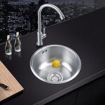 Evier de cuisine 1 bac 1 gouttoir - inox
