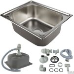 Évier de cuisine carré en inox 500x400mm - ayun pa - a encastrer - réversible - 1 bac - manuel Évier de cuisine carré en inox 500x400mm - ayun pa - a encastrer - réversible - 1 bac - manuel