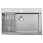 �vier de cuisine - cecipa max - 2 types dinstallation - inox textur� antibact�rien - 70x45 cm - 1 bac ...