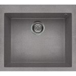 �vier de cuisine encastr� elleci quadra 105 en granitek cemento - 1 bac - r�versible - rectangulaire