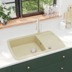 Vidaxl Évier de cuisine granit seul lavabo beige Vidaxl Évier de cuisine granit seul lavabo beige