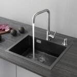Évier cuisine inox noir à poser 50×45×18. 5 - cecipa - 1 bac - facile à installer et entretenir Évier cuisine inox noir à poser 50×45×18. 5 - cecipa - 1 bac - facile à installer et entretenir