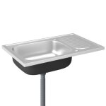 vier de cuisine - maison intrieur - 80 cm - inox - argent