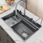 �vier cuisine multifonction avec haute pression bec extractible et pure rince verr automatique avec egouttoir ...