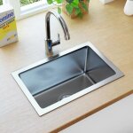 Vidaxl evier de cuisine fait  la main evier encastr evier rectangulaire vier  vasque maison intrieur ...