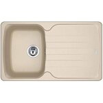 vier avec gouttoir - franke - azg 611 - inox - 1 bac - rversible