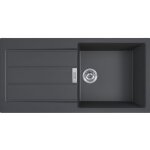 �vier � encastrer 1 bac xl sirius 2. 0 s2d 611 - 100 tectonite noir - franke - r�versible - manuel