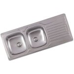 Evier a encastrer inarel e26001 inox lisse 2b 1e avec vidage Evier a encastrer inarel e26001 inox lisse 2b 1e avec vidage