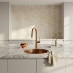 Evier essenox �vier 1 cuve ronde 42. 5cm en inox cuivre bross� essebagno