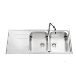 �vier inox lisse luisina debussy 2 bacs 1 �gouttoir