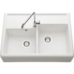 Évier timbre doffice granit blanc cassé kümbad kiwi - 2 bacs Évier timbre doffice granit blanc cassé kümbad kiwi - 2 bacs