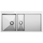 Evier inox 1bac et demi avec egouttoir