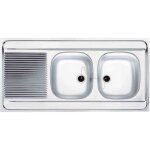 Evier inox à poser 120x60 cm 1 cuve 1 égouttoir man711 Evier inox à poser 120x60 cm 1 cuve 1 égouttoir man711