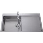 Evier inox helika luny 1 grand bac 1 égouttoir droite Evier inox helika luny 1 grand bac 1 égouttoir droite