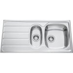 �vier inox lisse luisina rock 1 bac et demi - 1 �gouttoir