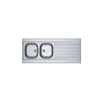 Evier - franke - spx 2 cuves - inox - rectangulaire - 1400x600mm Evier - franke - spx 2 cuves - inox - rectangulaire - 1400x600mm