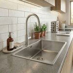 Evier inoxa �vier 1 grande cuve seule 76x44 en inox essebagno