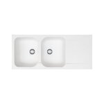 Evier kite blanc 116x50 2 cuve