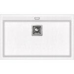 Evier rectangle sans egouttoir granit blanc - marque - modle - rversible - a encastrer - 1 bac
